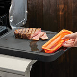 Mr. BAR-B-Q 40370Y Grill Side Cutting Board with Removable Tray, Silicone