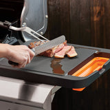 Mr. BAR-B-Q 40370Y Grill Side Cutting Board with Removable Tray, Silicone