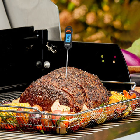 Mr. BAR-B-Q 40390Y Barbecue Thermometer, Digital Display, Stainless Steel Probe Material