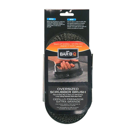 Mr. BAR-B-Q 06470Y Oversized Scrubber Brush, Stainless Steel Bristle
