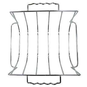 Mr. BAR-B-Q 06828Y Rib and Roasting Rack, 14 in L, 10 in W, Steel, Chrome