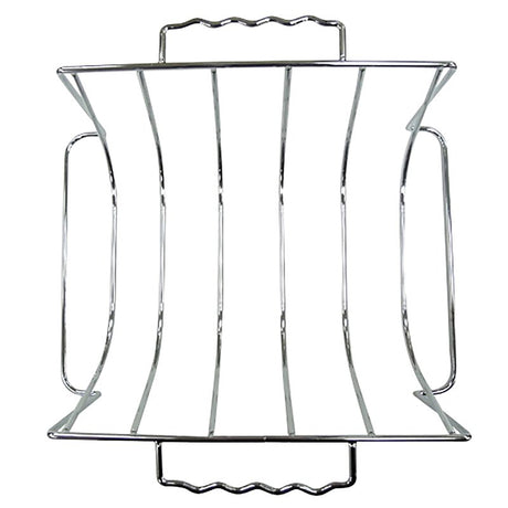 Mr. BAR-B-Q 06828Y Rib and Roasting Rack, 14 in L, 10 in W, Steel, Chrome