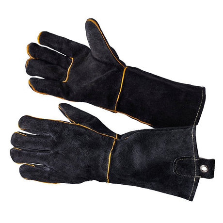 Mr. BAR-B-Q 40113X BBQ Gloves, XL, Leather, Black
