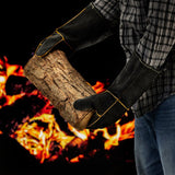 Mr. BAR-B-Q 40113X BBQ Gloves, XL, Leather, Black
