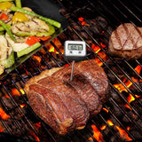 Mr. BAR-B-Q 40294Y Meat Thermometer, Digital Display, Stainless Steel Probe Material, Black