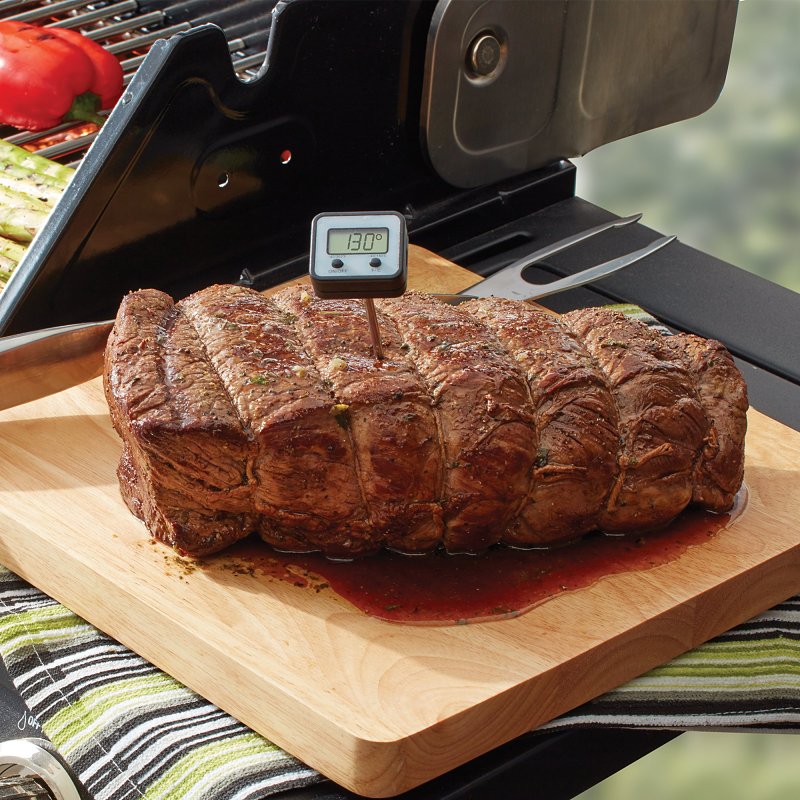 Mr. BAR-B-Q 40294Y Meat Thermometer, Digital Display, Stainless Steel Probe Material, Black