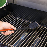 Mr. BAR-B-Q 60303Y Grill Brush with Scraper, Stainless Steel Bristle, TPR Handle, Soft-Grip Handle, 18 in L