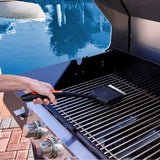 Mr. BAR-B-Q 60307Y Grill Brush with Scraper, Stainless Steel Bristle, TPR Handle, Soft-Grip Handle