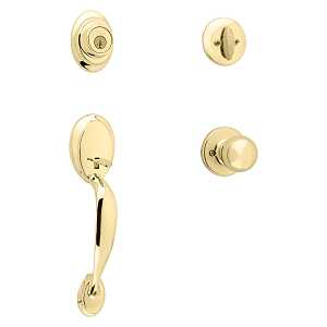 Kwikset 687 DAXP15SMTCP Combination Lockset, Dakota Design, Satin Nickel, Knob Interior Handle, 3 Grade, Metal