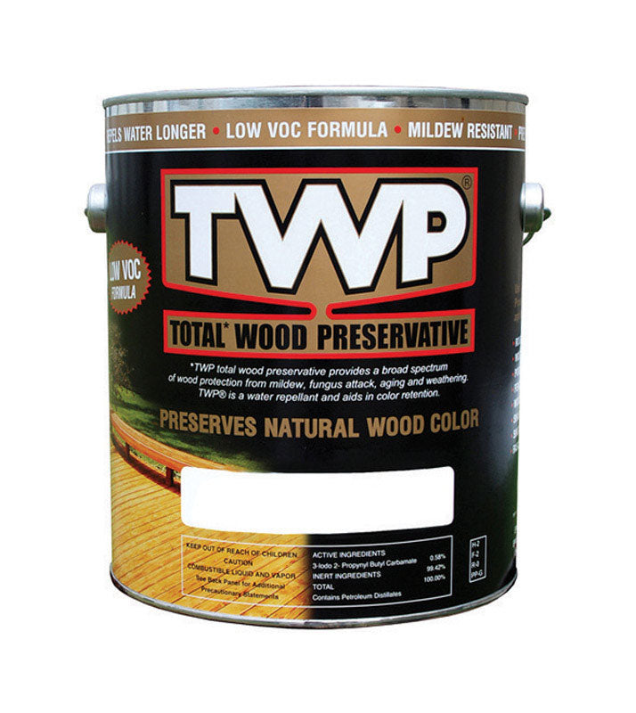 TWP 1500 Series Flat/Matte Cedartone Semi-Transparent Oil-Based Wood Preservative 1 gal, Pack of 4