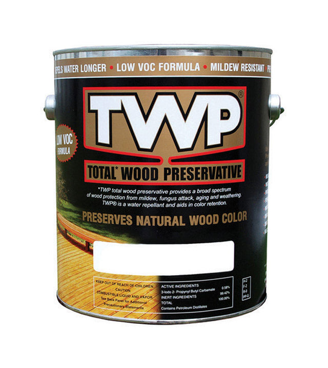 TWP 1500 Series Flat/Matte Cedartone Semi-Transparent Oil-Based Wood Preservative 1 gal, Pack of 4
