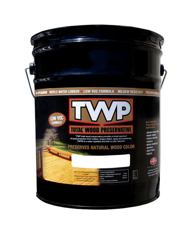 TWP 1500 Series TWP-1504-5 Stain and Wood Preservative, Black/Walnut, Liquid, 5 gal