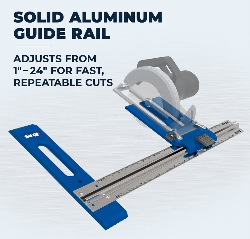 Kreg Rip-Cut Series KMA2400 Circular Saw Edge Guide, Aluminum