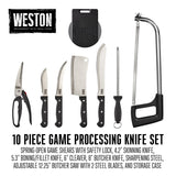 Weston 83-7001-W Game Processing Knife Set, 10-Piece
