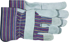 Boss GUARD B71162-L Gloves, L, 8 to 8-3/8 in L, Wing Thumb, Safety Cuff, Cotton Back, Blue