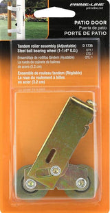 Prime-Line D 1735 Roller Assembly, 3-1/8 in L x 11/16 in W x 1-1/32 in H Dimensions, 1-1/4 in Dia Roller, Steel