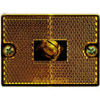 Optronics Stud Mount Marker/ Clearance Light w/Reflex, Black Base, Amber Lens