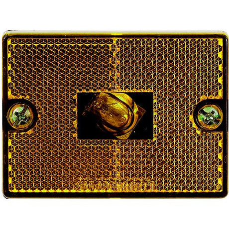 Optronics Stud Mount Marker/ Clearance Light w/Reflex, Black Base, Amber Lens