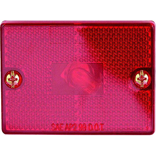 Optronics Stud Mount Marker/ Clearance Light w/Reflex, Black Base, Amber Lens
