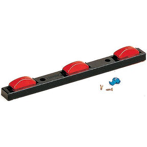 Optronics MC93RK Pre-Wired Identification Light Bar - Waterproof 3 Piece Red Marker Lights & Black ABS Base