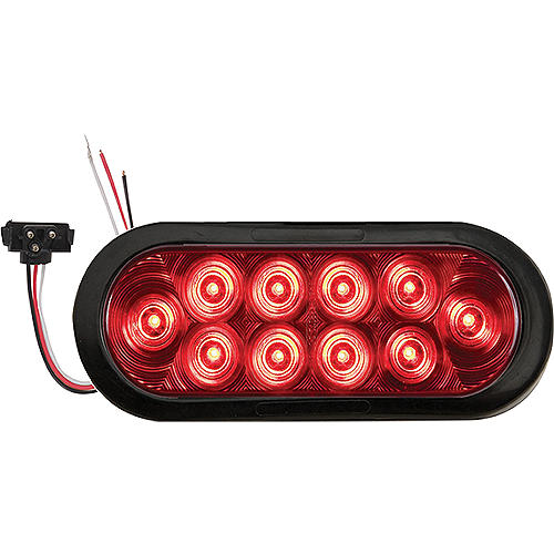 Optronics STL72RK Waterproof Stop & Turn LED Oval Tail Light Kit, Polycarbonate Lens & Housing