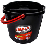 Libman High Power Dual Compartment 4 gal Bucket Black/Red, Pack of 3