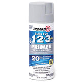 Zinsser Bulls Eye 123 Gray Flat Water-Based Primer 13 oz, Pack of 6