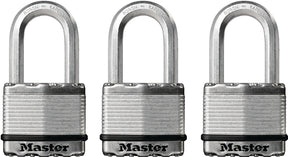 Master Lock Magnum Series M5BLCTRILFHC Padlock, Alike Key, 3/8 in Dia Shackle, Boron Carbide Shackle, Steel Body