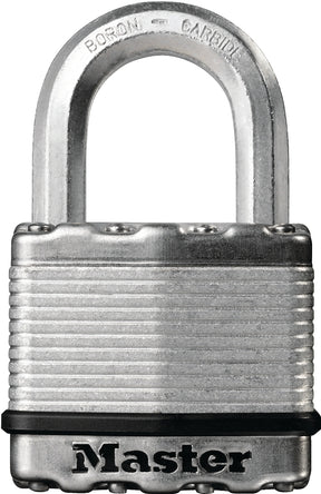 Master Lock Magnum Series M5BLCDHC Padlock, Different Key, 3/8 in Dia Shackle, Boron Carbide Shackle, Steel Body