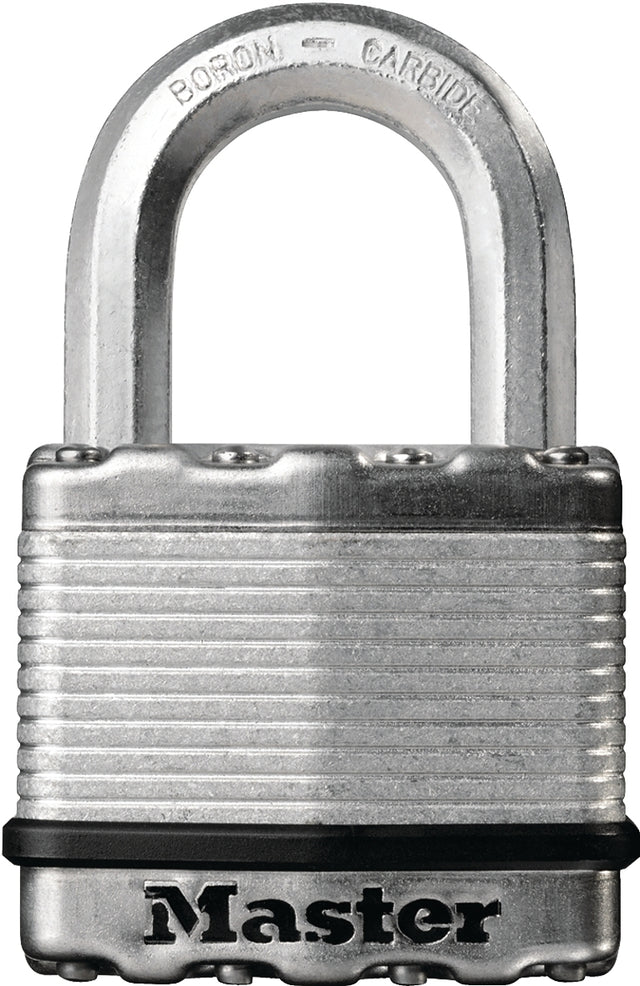 Master Lock Magnum Series M5BLCDHC Padlock, Different Key, 3/8 in Dia Shackle, Boron Carbide Shackle, Steel Body