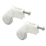 Prime-Line B 645 Roller Assembly, 1 in Dia Roller, 1/4 in W Roller, Nylon, White, 2-Roller