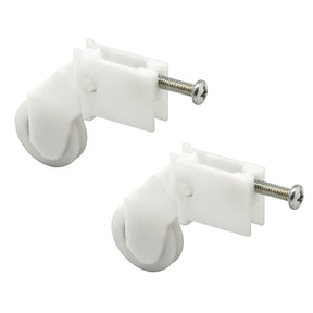 Prime-Line B 645 Roller Assembly, 1 in Dia Roller, 1/4 in W Roller, Nylon, White, 2-Roller