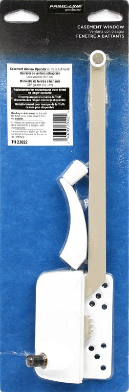 Prime-Line TH 23022 Window Operator, Left, Zinc, Enamel-Coated