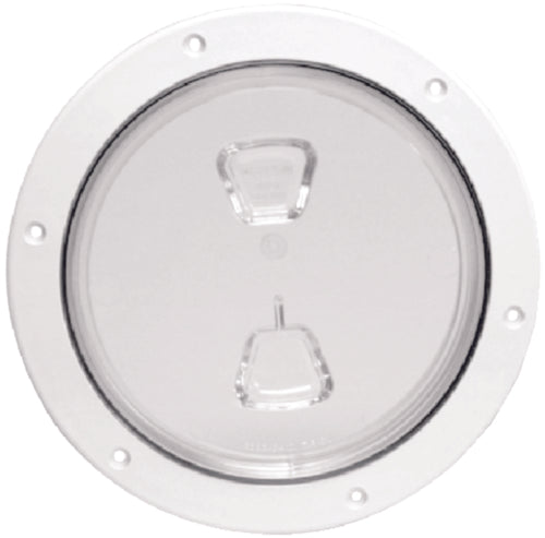 Beckson Screw Out Deck Plate With Standard Trim Ring, Smooth Center