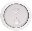 Beckson Screw Out Deck Plate With Standard Trim Ring, Smooth Center