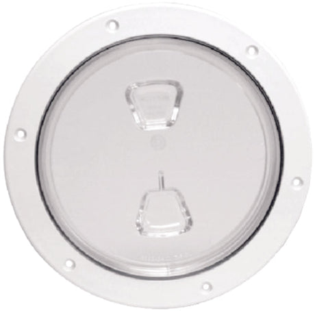 Beckson Screw Out Deck Plate With Standard Trim Ring, Smooth Center