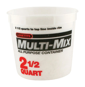 Leaktite Clear 2.5 qt Multi-Mix Container, Pack of 25