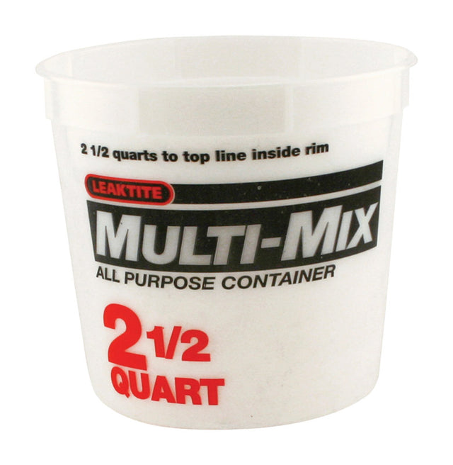 Leaktite Clear 2.5 qt Multi-Mix Container, Pack of 25