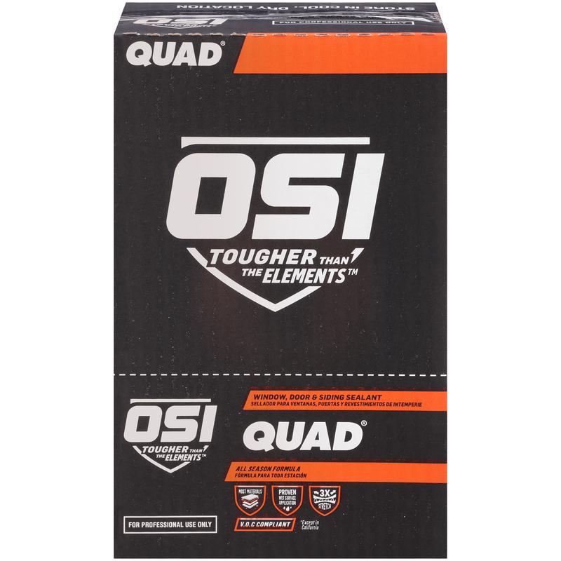 OSI Quad Beige Elastomeric Polymers Door/Siding/ Window Sealant 10 oz, Pack of 12