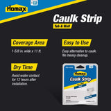 Homax White Silicone Caulk Strips 7/8 in. x 16 ft., Pack of 4