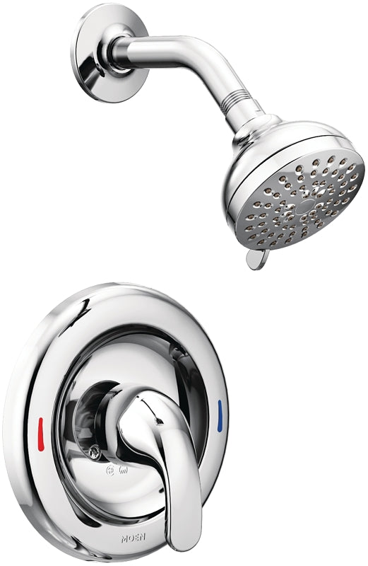 Moen 82604 Shower Faucet, 1.75 gpm, Metal, Chrome Plated, Lever Handle, 1-Handle