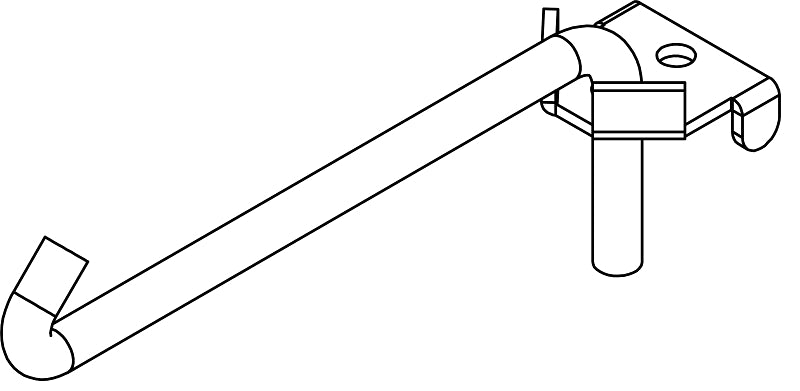 ARM DIVIDER VERT RD 45DEG 16IN