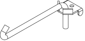 ARM DIVIDER VERT RD 45DEG 16IN
