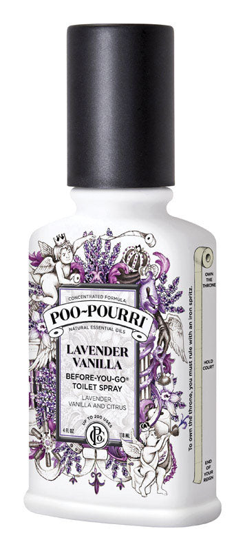 Poo-Pourri Lavender Vanilla Scent Odor Eliminator 4 oz Liquid, Pack of 12