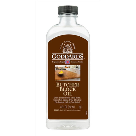 Goddard's No Scent Butcher Block Oil 8 oz Liquid, Pack of 6