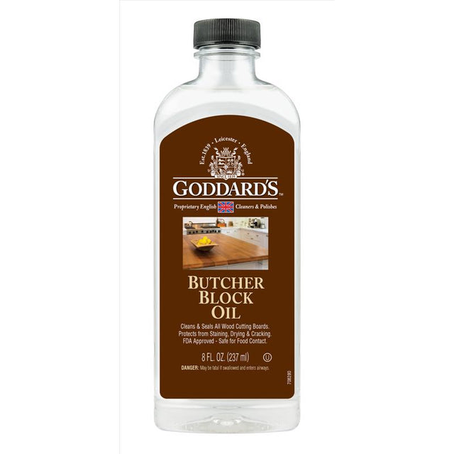 Goddard's No Scent Butcher Block Oil 8 oz Liquid, Pack of 6