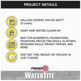 Zinsser WaterTite White Smooth Waterproofing Paint 1 gal, Pack of 2