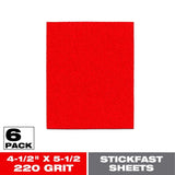 Diablo 5-1/2 in. L X 4-1/2 in. W 220 Grit Aluminum Oxide Sanding Sheet 6 pk