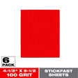Diablo 5-1/2 in. L X 4-1/2 in. W 100 Grit Aluminum Oxide 1/4 Sheet Sandpaper 6 pk