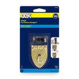 OOK 55007 Shield Hanger, 100 lb, Steel, Brass, Gold